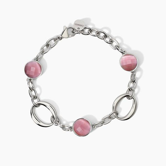 2JEWELS - Bracciale in acciaio 316L cat eye sintetico