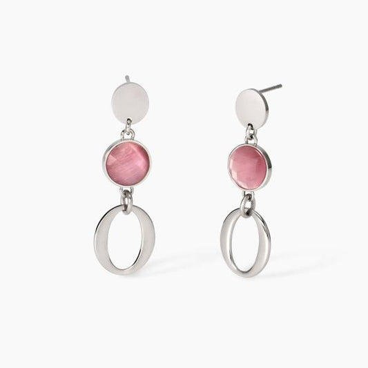 2JEWELS - Orecchini in acciaio 316L cat eye sintetico