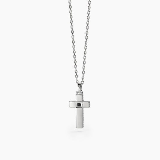 MABINA UOMO - Collana in argento con croce pendente MYSTICAL