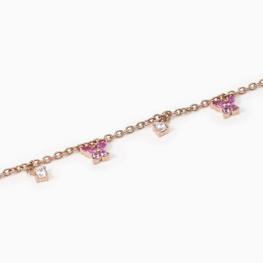 MABINA - Bracciale con charm bianchi e rosa SECRET GARDEN