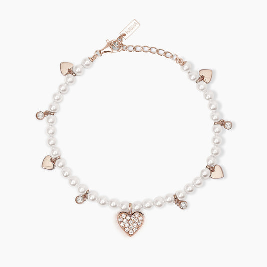MABINA - Bracciale con perle conchiglia e charms