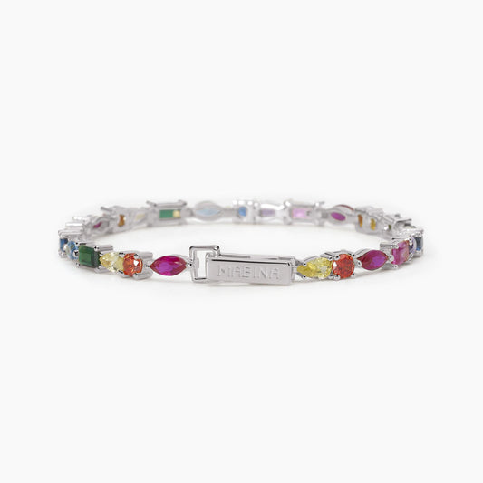 MABINA - Bracciale tennis multicolor LUXURY