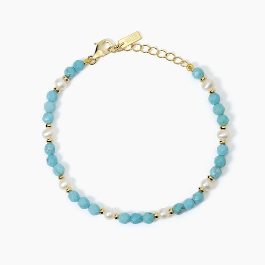 MABINA - Bracciale con perle coltivate e turchese