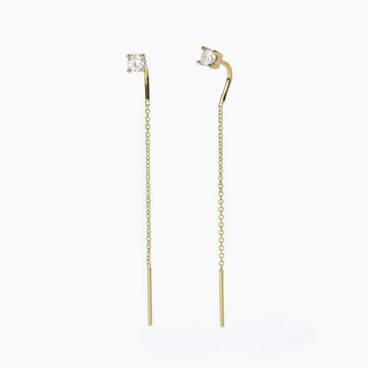 MABINA - Orecchini pendenti con punto luce