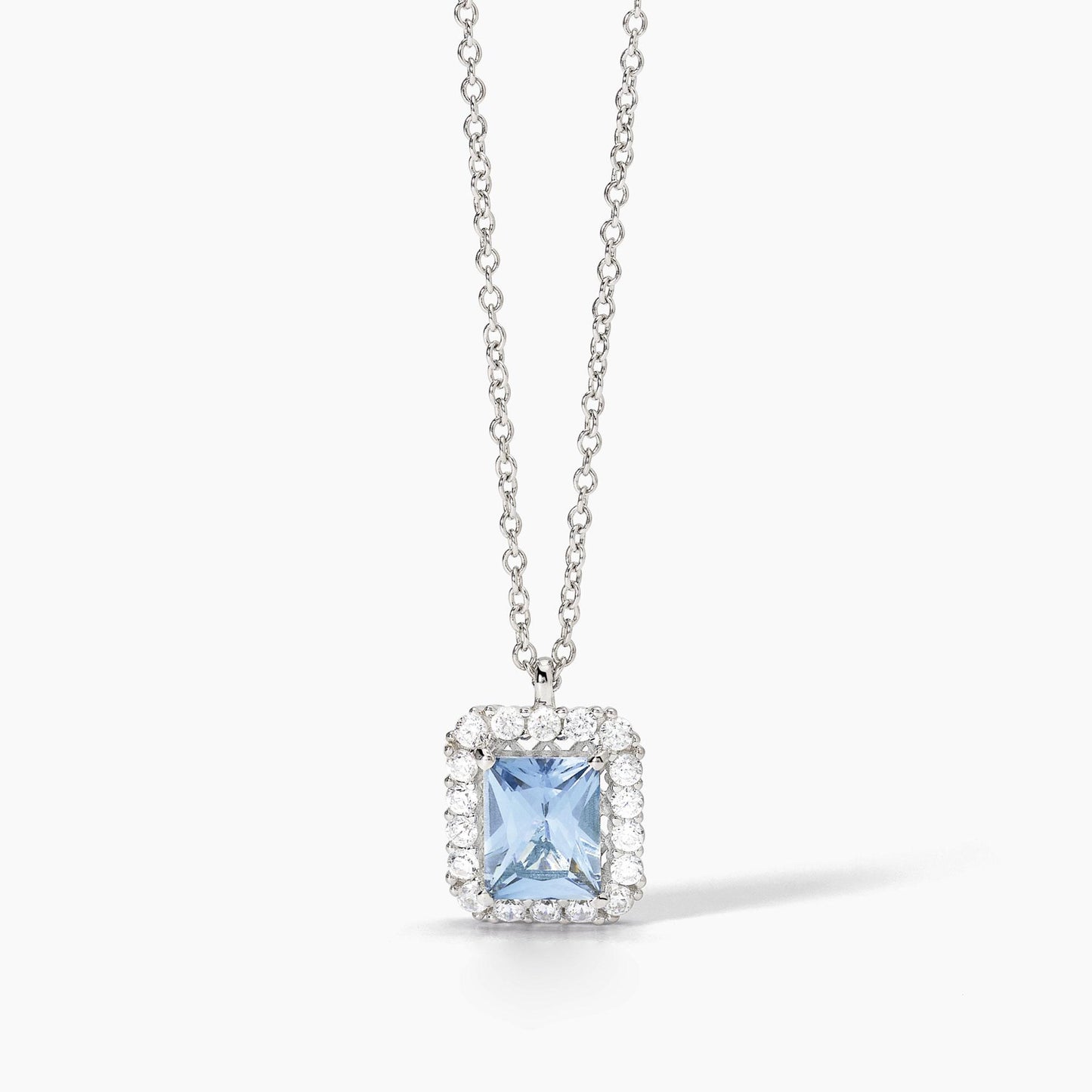 MABINA - Girocollo in argento con acquamarina sintetica
