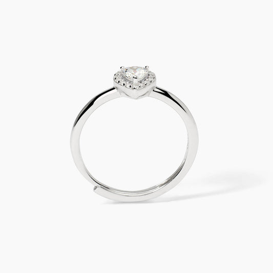 MABINA - Anello in argento con zirconi bianchi LOVE AFFAIR