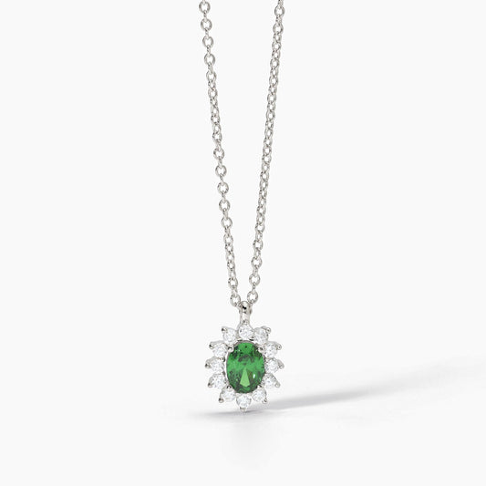 MABINA - Girocollo in argento con Pietra Colorata