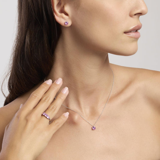 MABINA - Orecchini in argento con tormaline sintetiche