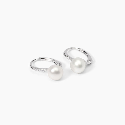MABINA - Orecchini in argento con perle e zirconi