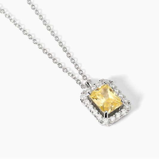 MABINA - Girocollo in argento con zircone Lemon
