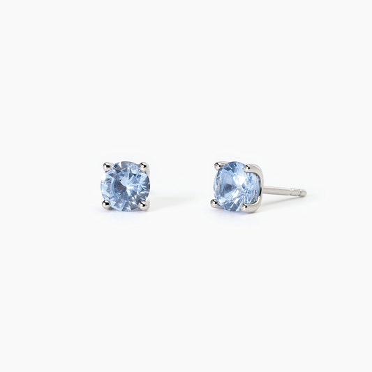 MABINA - Orecchini in argento con acquamarina sintetica