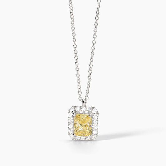 MABINA - Girocollo in argento con zircone Lemon
