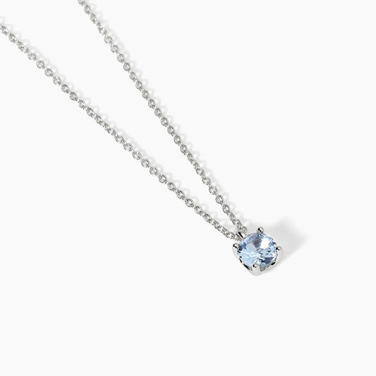 MABINA - Girocollo in argento con acquamarina sintetica