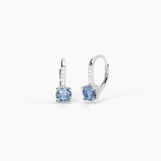 MABINA - Orecchini in argento con acquamarina sintetica