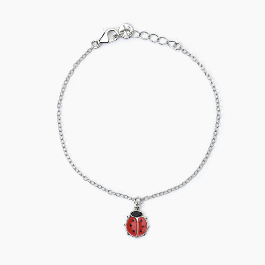MABINA JUNIOR - Bracciale in argento con coccinella
