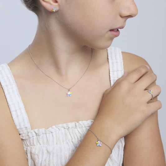 MABINA JUNIOR - Bracciale in argento con fiorellino
