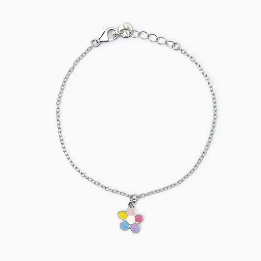 MABINA JUNIOR - Bracciale in argento con fiorellino