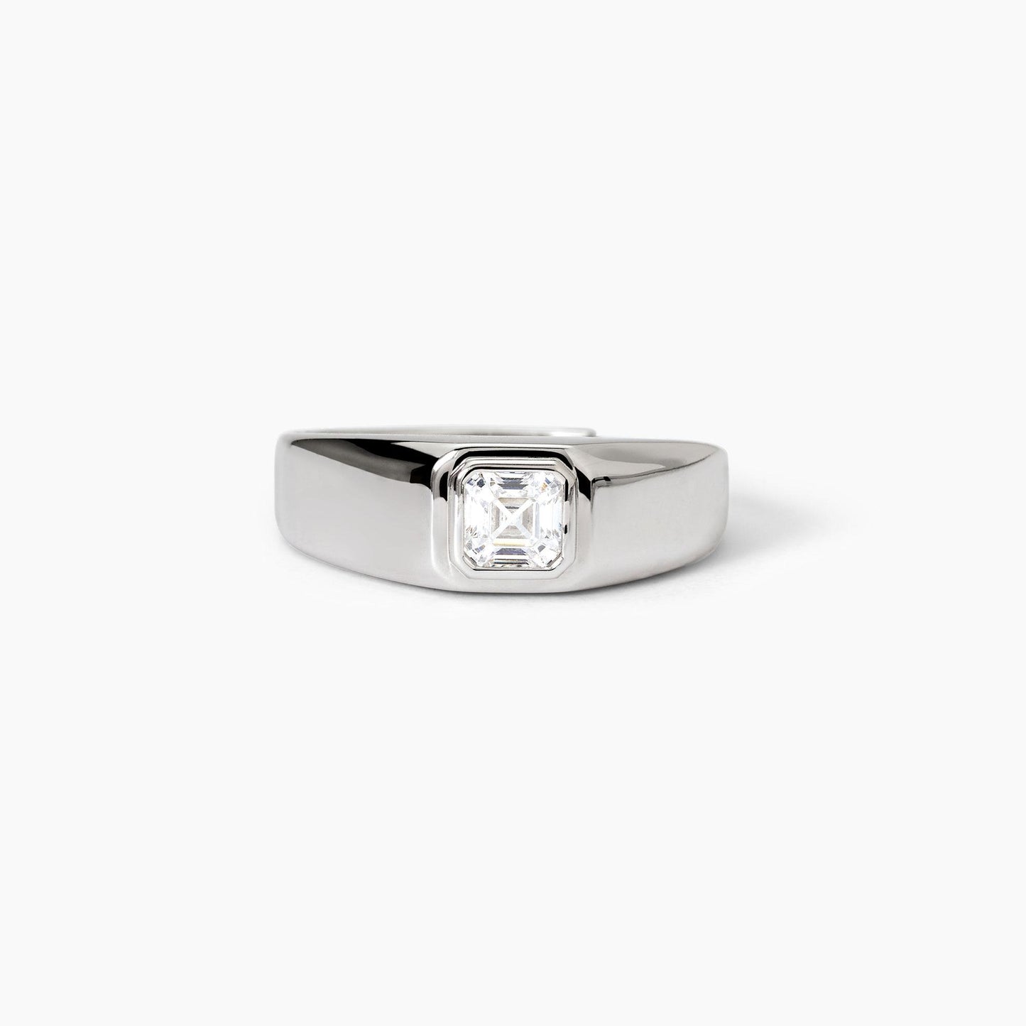 MABINA UOMO -  Anello in argento con zircone bianco NEW RETRÒ