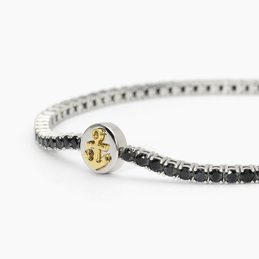 MABINA UOMO - Bracciale in argento con ancora