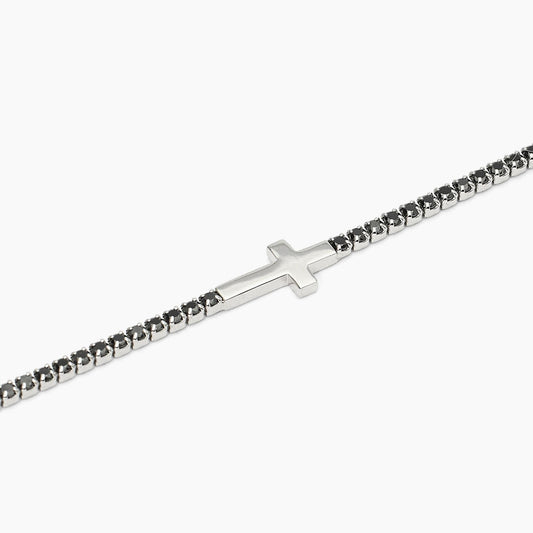 MABINA UOMO - Bracciale in argento con croce