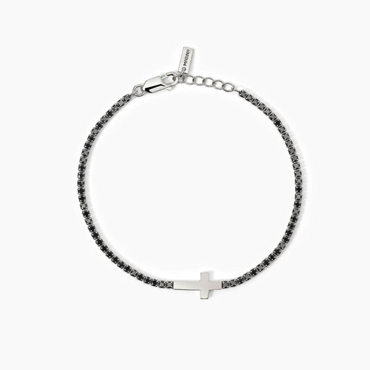 MABINA UOMO - Bracciale in argento con croce