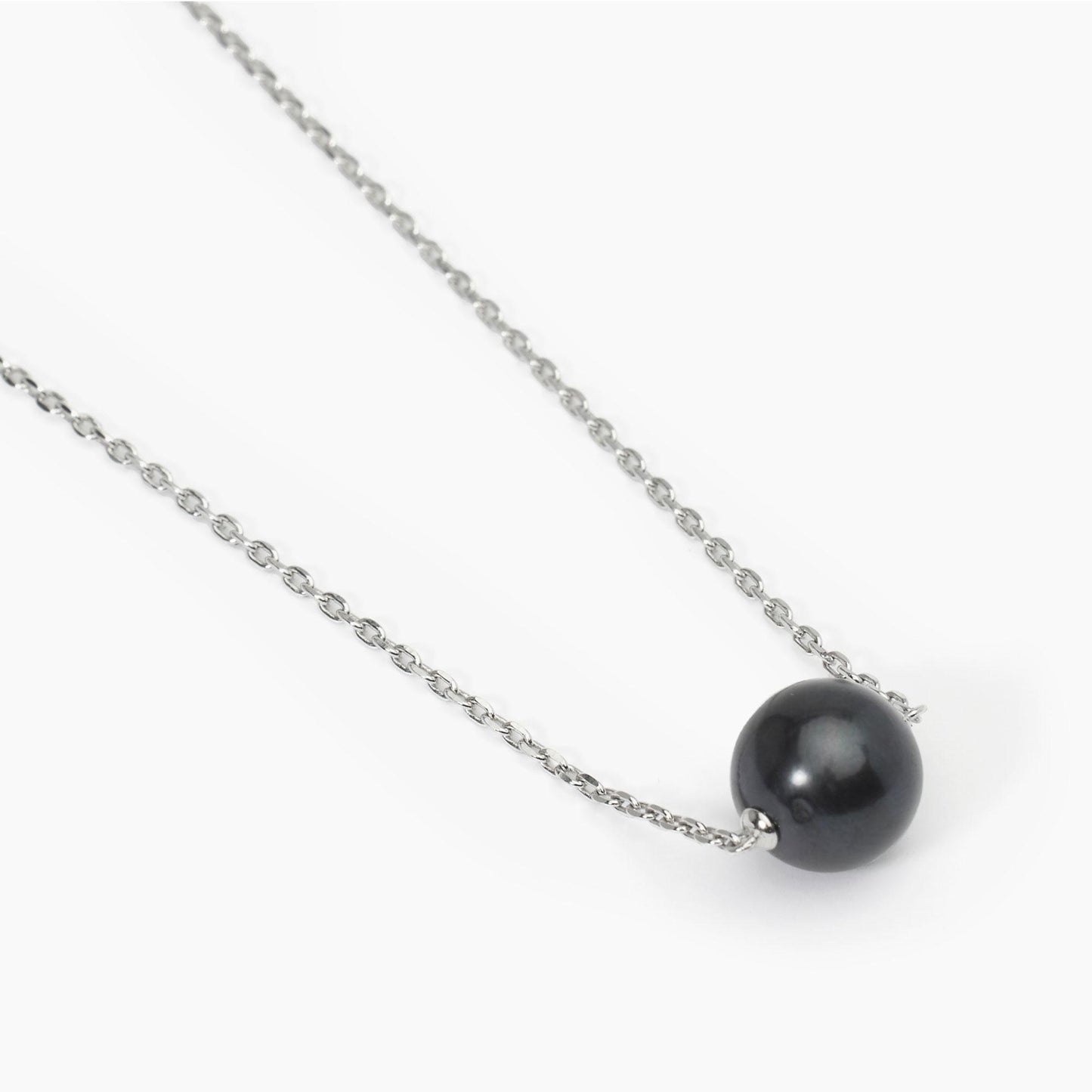 MABINA UOMO - Collana in argento con perla nera