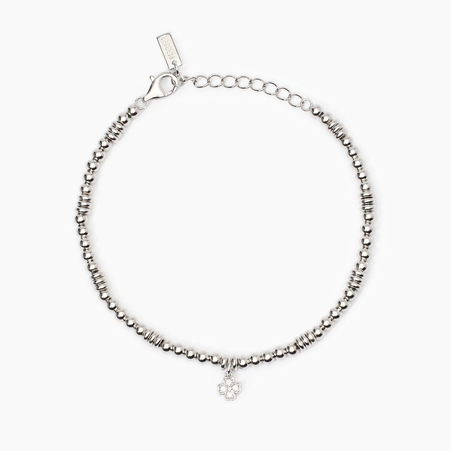 MABINA - Bracciale donna in argento con quadrifoglio