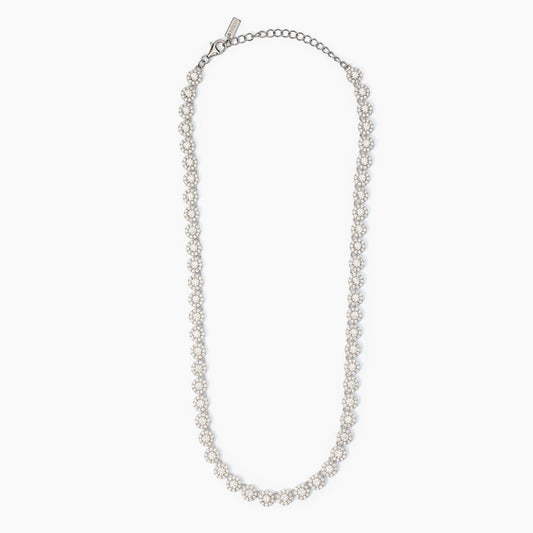 MABINA - Girocollo tennis in argento con zirconi MILANESIENNE