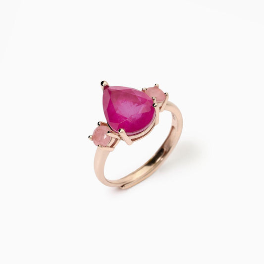 MABINA - Anello con fusion stone rosa