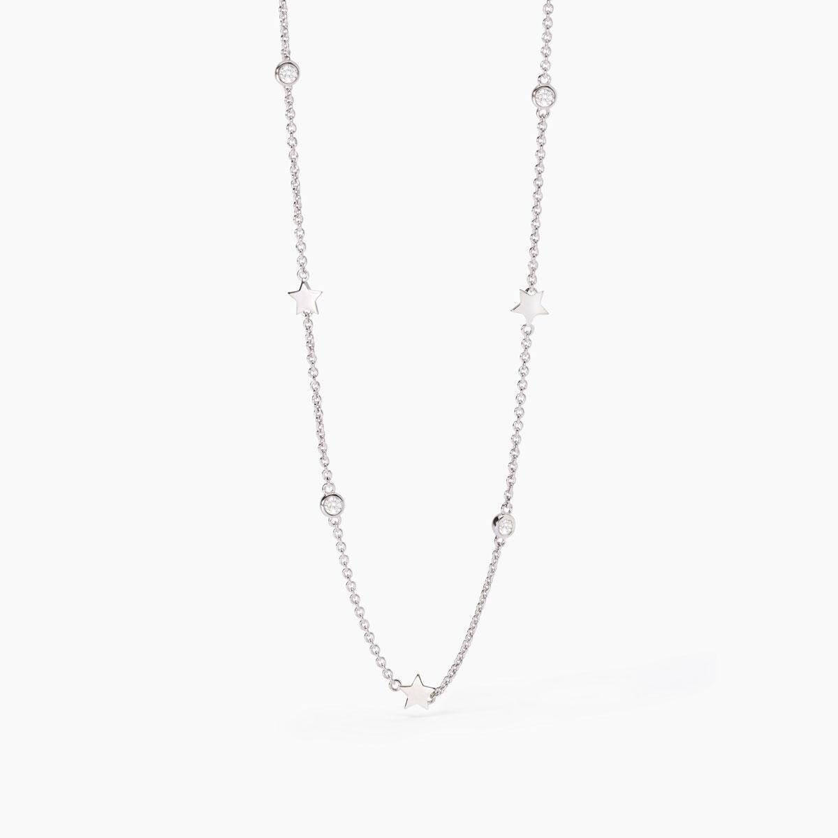MABINA - Girocollo con stelle e zirconi