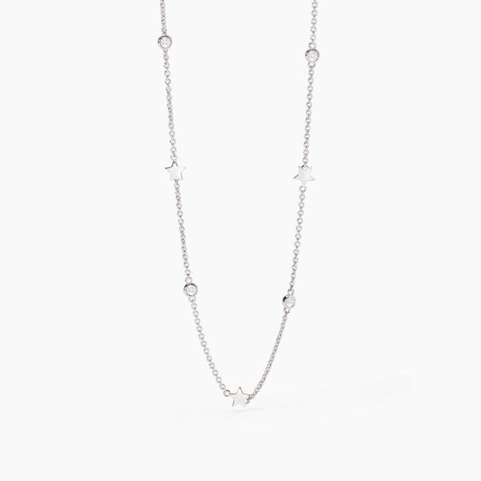 MABINA - Girocollo con stelle e zirconi