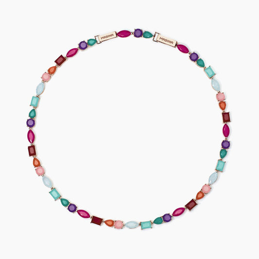 MABINA - Girocollo con fusion stone multicolor SANTORINI