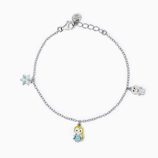 MABINA - Bracciale da bambina con ciondoli neve