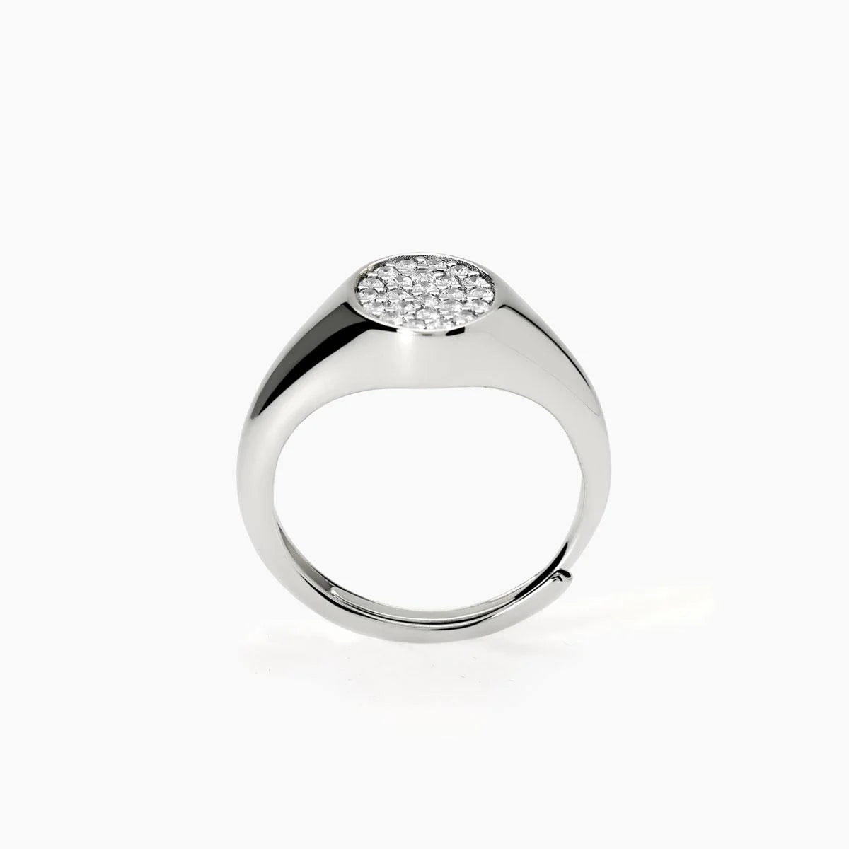 MABINA -Anello chevalier da donna in argento con zirconi