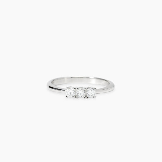 MABINA MY DIAMOND - Anello trilogy con diamanti lab-grown 0,09 carati