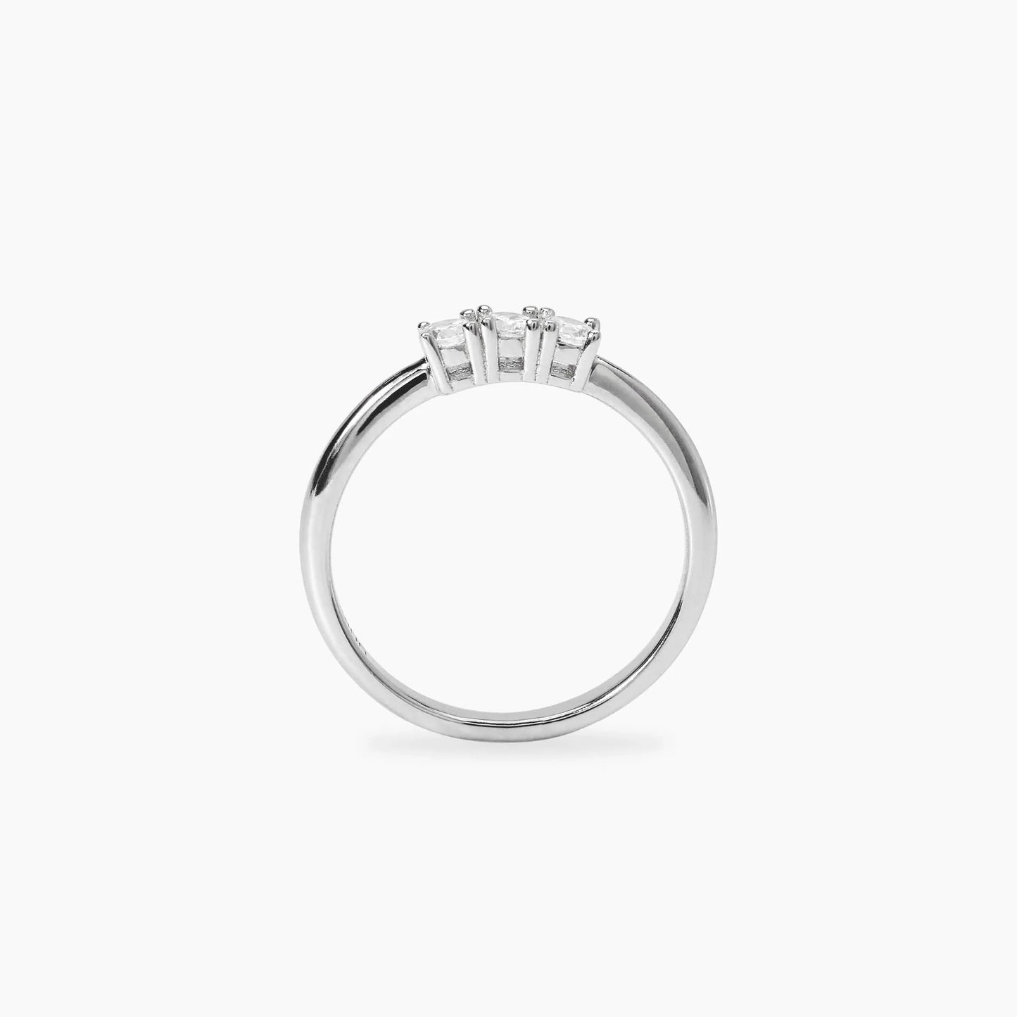 MABINA MY DIAMOND - Anello trilogy con diamanti lab-grown 0,09 carati