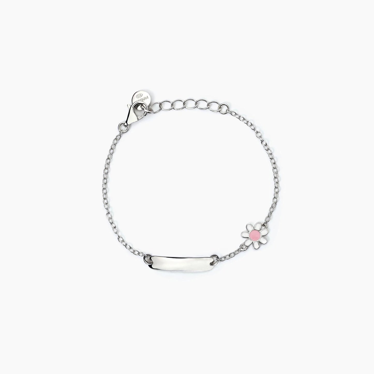 MABINA JUNIOR - Bracciale personalizzabile in argento con margherita