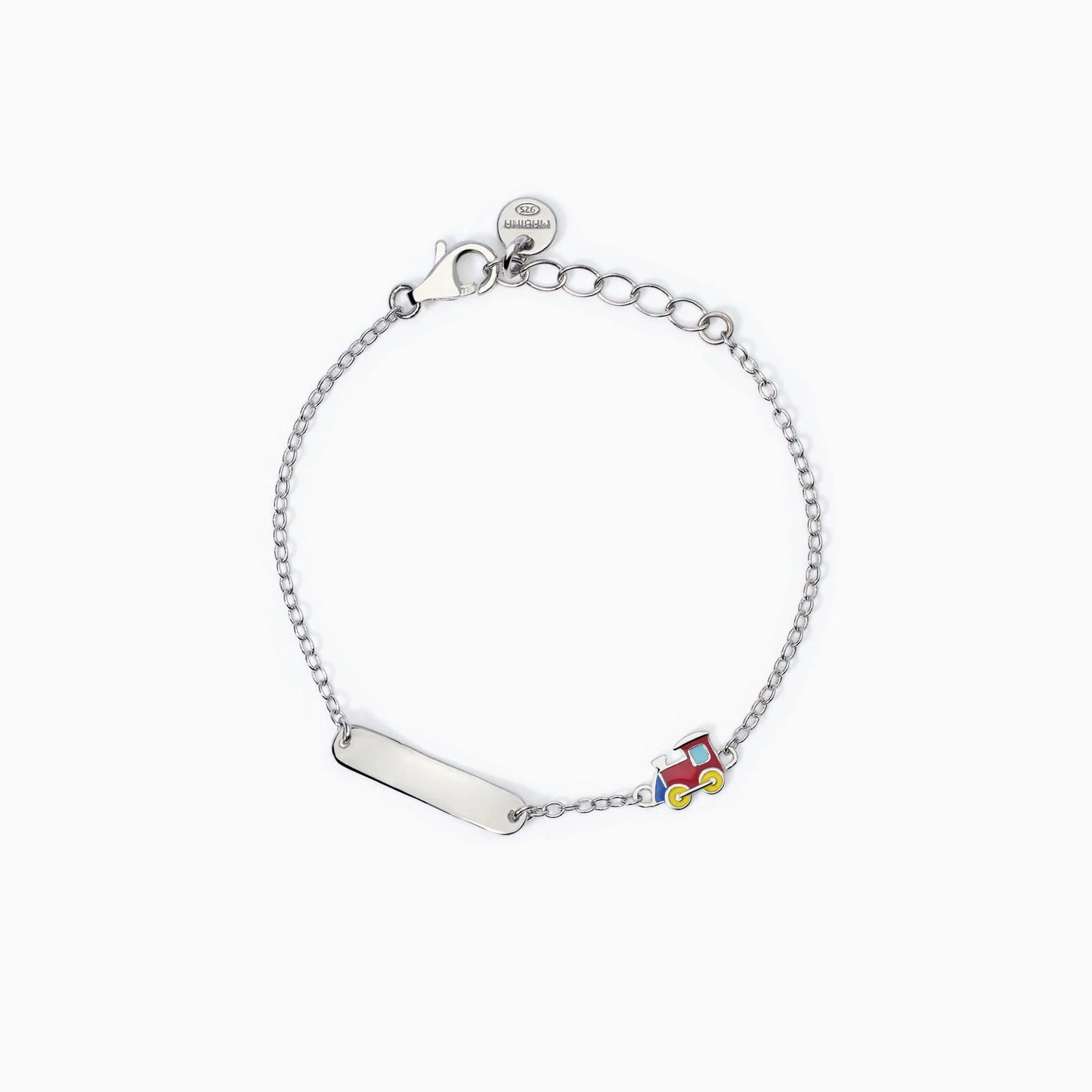 MABINA JUNIOR - Bracciale per bambini con trenino e targhetta