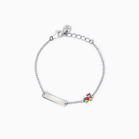 MABINA JUNIOR - Bracciale per bambini con trenino e targhetta