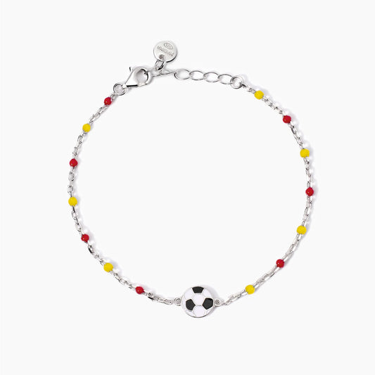 MABINA JUNIOR - Bracciale con pallone e inserti gialli e rossi