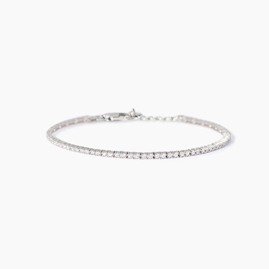 MABINA UOMO - Bracciale tennis uomo con zirconi