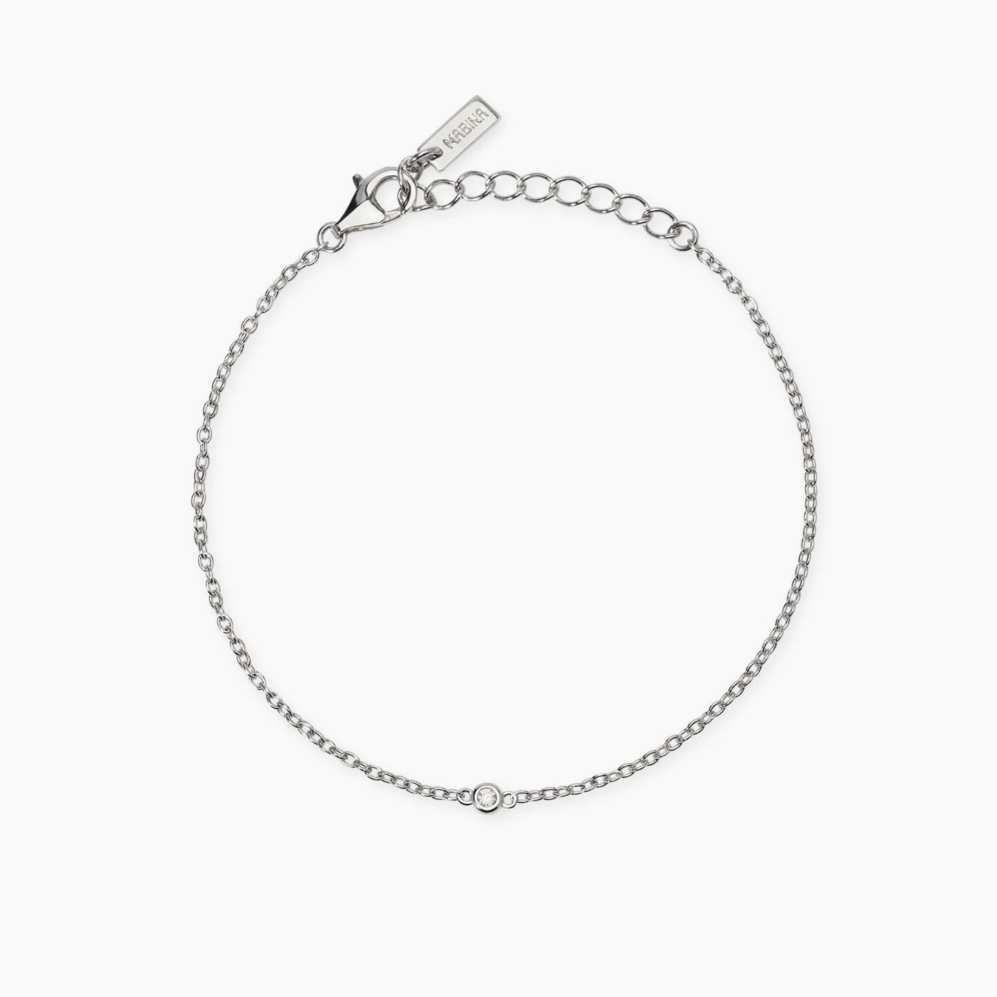 MABINA MY DIAMOND - Bracciale con punto luce in diamante lab-grown 0,03 carati