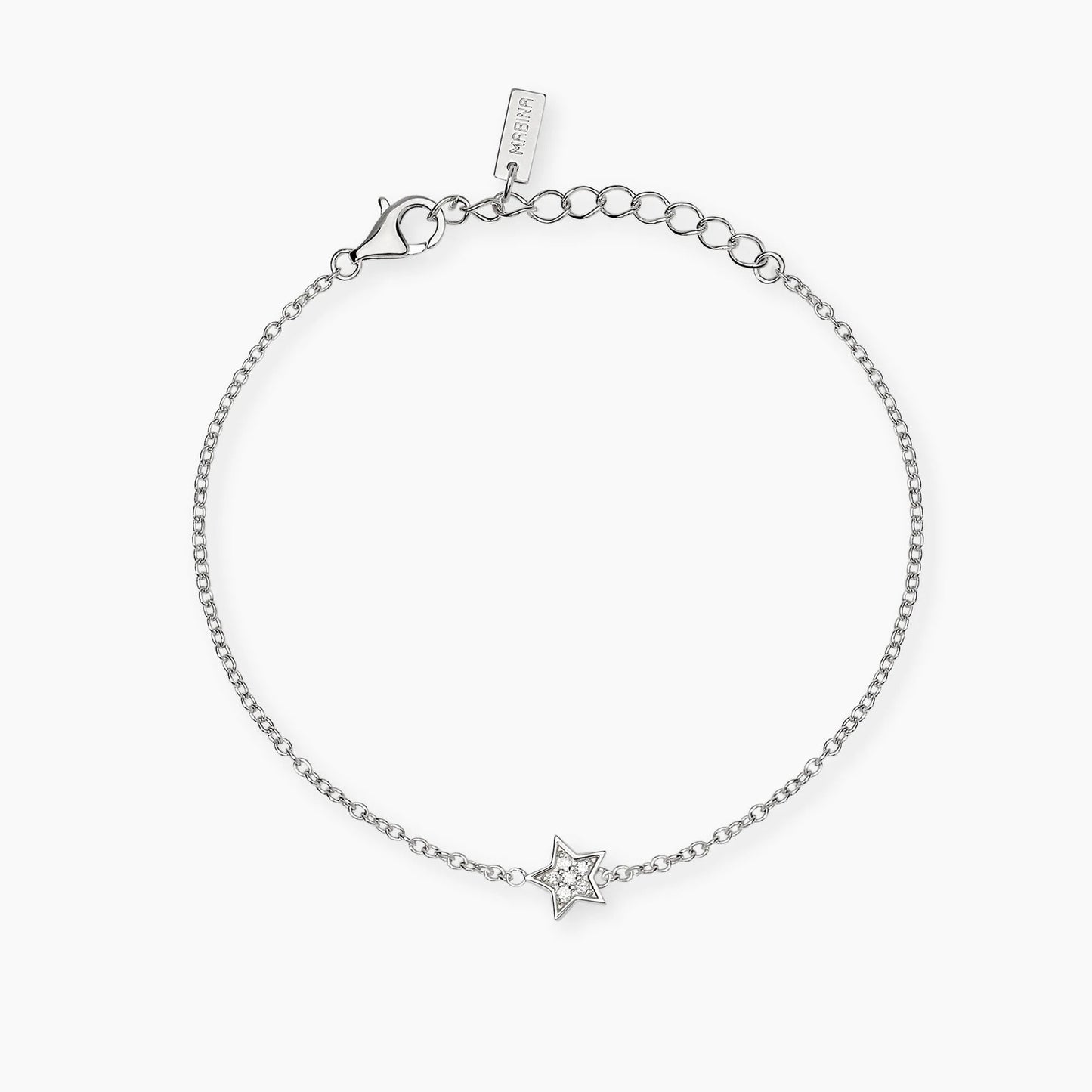 MABINA MY DIAMOND - Bracciale con stella in diamanti lab-grown 0,005 carati