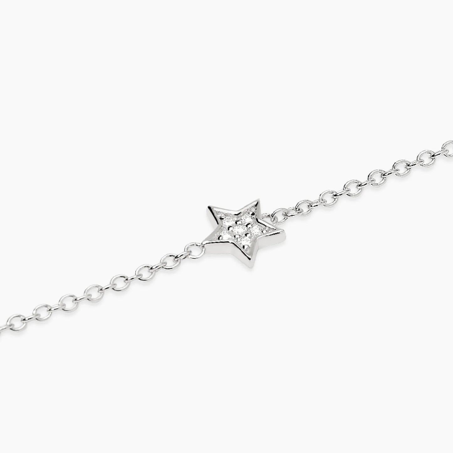 MABINA MY DIAMOND - Bracciale con stella in diamanti lab-grown 0,005 carati