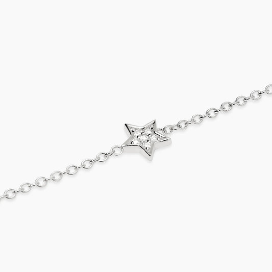 MABINA MY DIAMOND - Bracciale con stella in diamanti lab-grown 0,005 carati