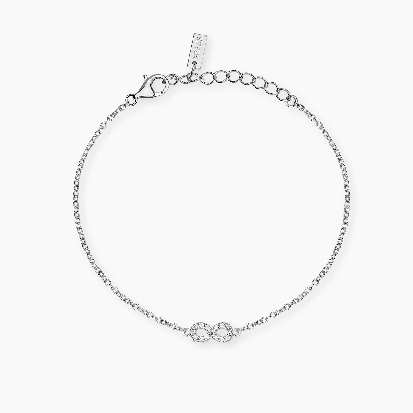MABINA MY DIAMOND - Bracciale con infinito e diamanti lab-grown 0,13 carati