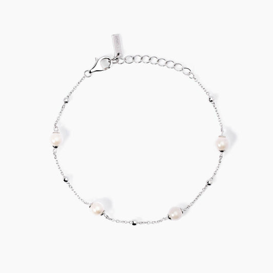 MABINA - Bracciale in argento con perle conchiglia