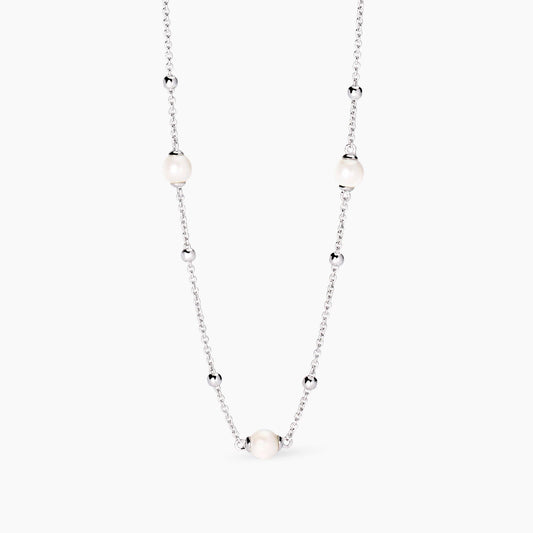 MABINA - Girocollo in argento con perle conchiglia