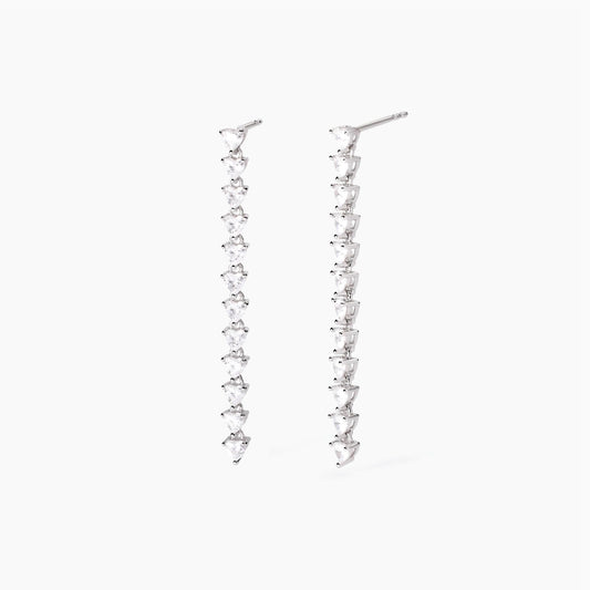 MABINA - Orecchini con zirconi taglio cuore