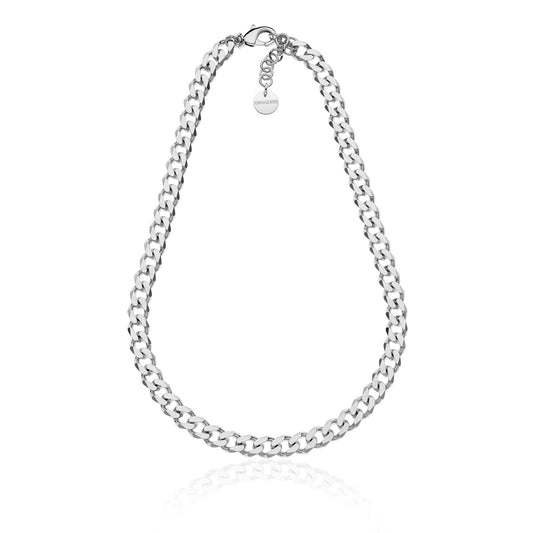 UNOAERRE - Collana in catena grumetta argentata